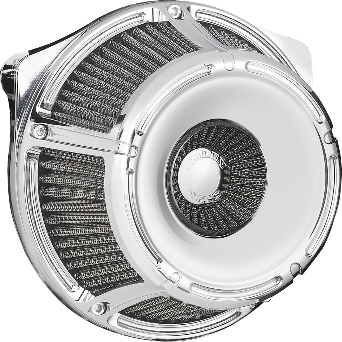 Arlen Ness #600-232 - Inverted Series Air Cleaner Kit - Slot Track - Chrome