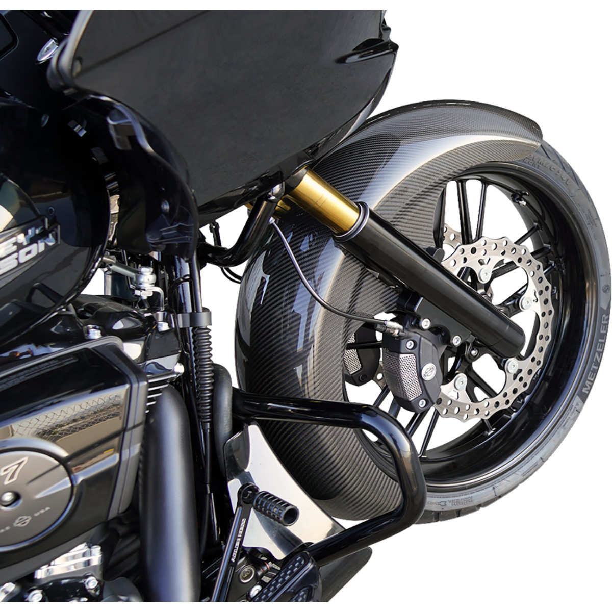 Arlen Ness #210-031 - 21" Front Fender - Fat Wrapper - Carbon Fiber - HD Touring '24-'25