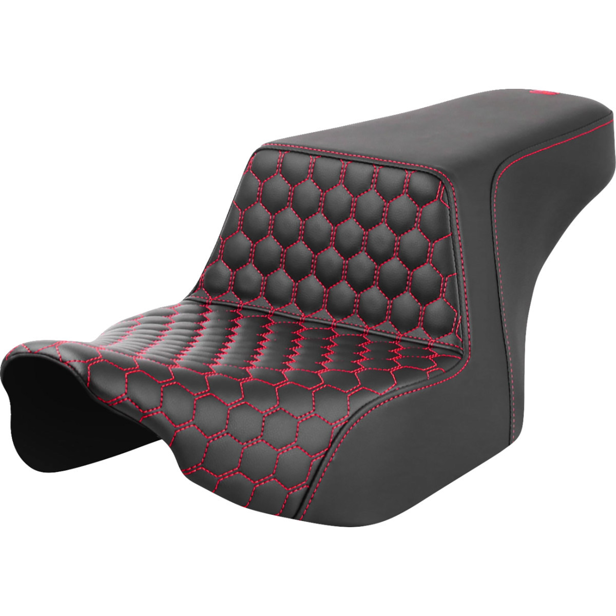 Saddlemen #823-07-17704 - Step-Up Seat - Front Honeycomb - Red Stitching - FL '23-'24