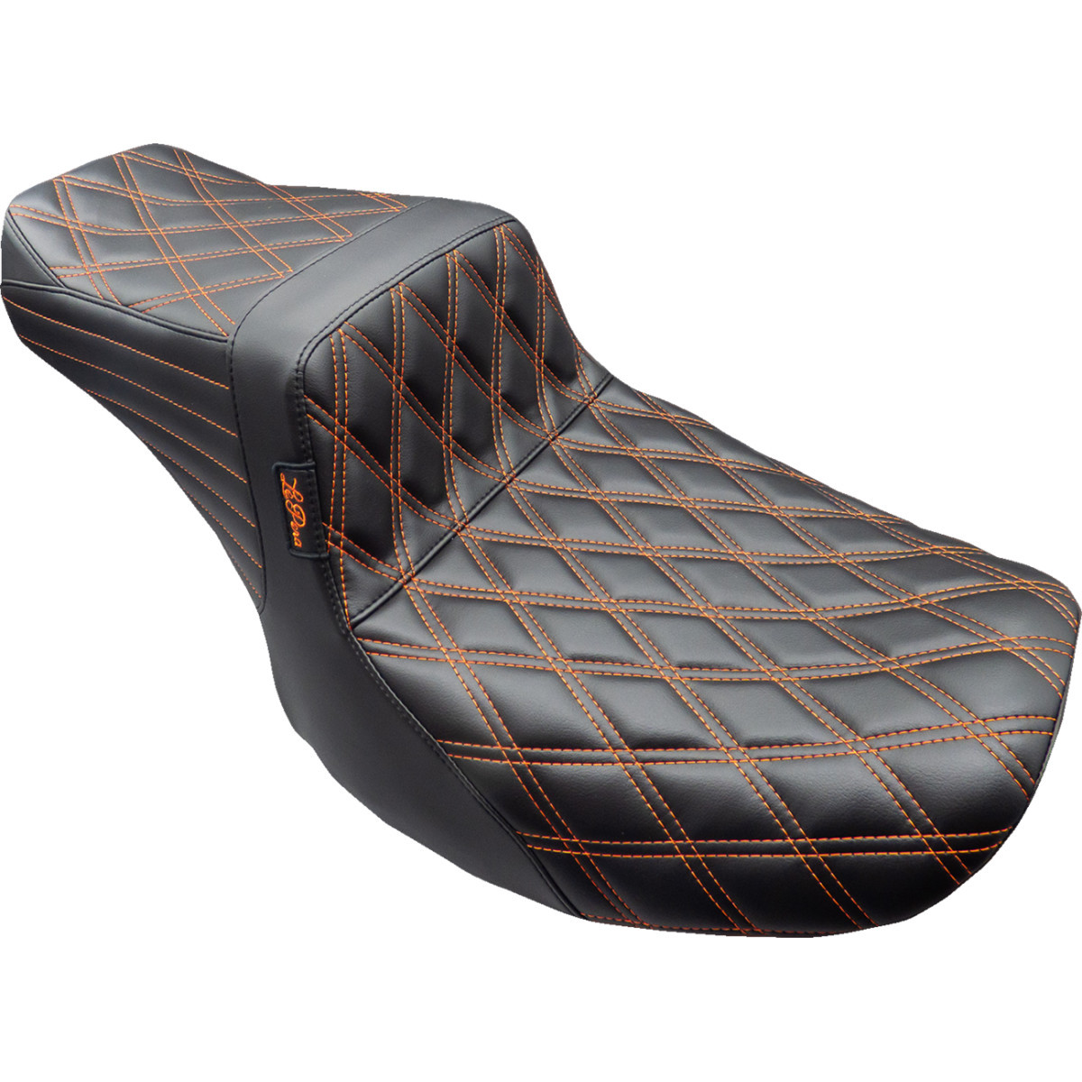 LE Pera #LV-587DD-OB4 - Tailwhip Seat - Burnt Orange Double Diamond Stitch - FLH/FLT '23-'25