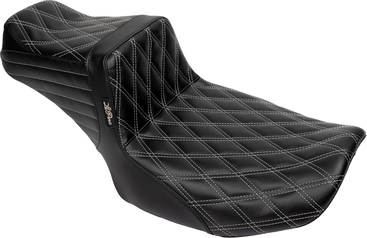 Le Pera #LV-587DLDD-GY01 - Tailwhip Daddy Long Legs Seat - Gray Double Diamond Stitch - FLH/FLT '23-'24