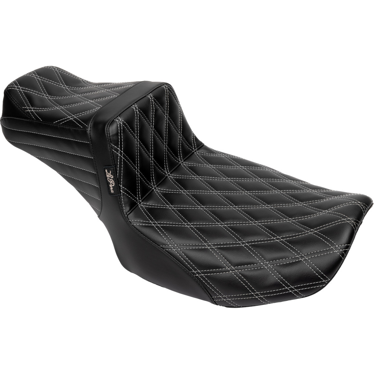 LE Pera #LV-587DLDD-GY01 - Tailwhip Daddy Long Legs Seat - Gray Double Diamond Stitch - FLH/FLT '23-'25
