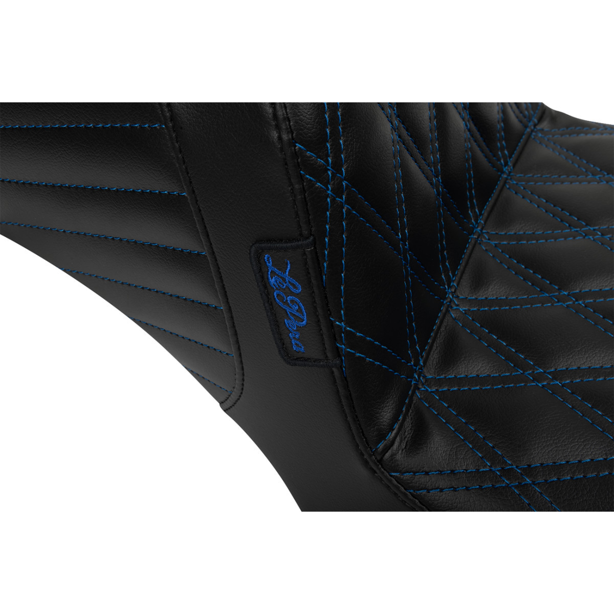 LE Pera #LV-587DLDD-BE01 - Tailwhip Daddy Long Legs Seat - Blue Double Diamond Stitch - FLH/FLT '23-'25