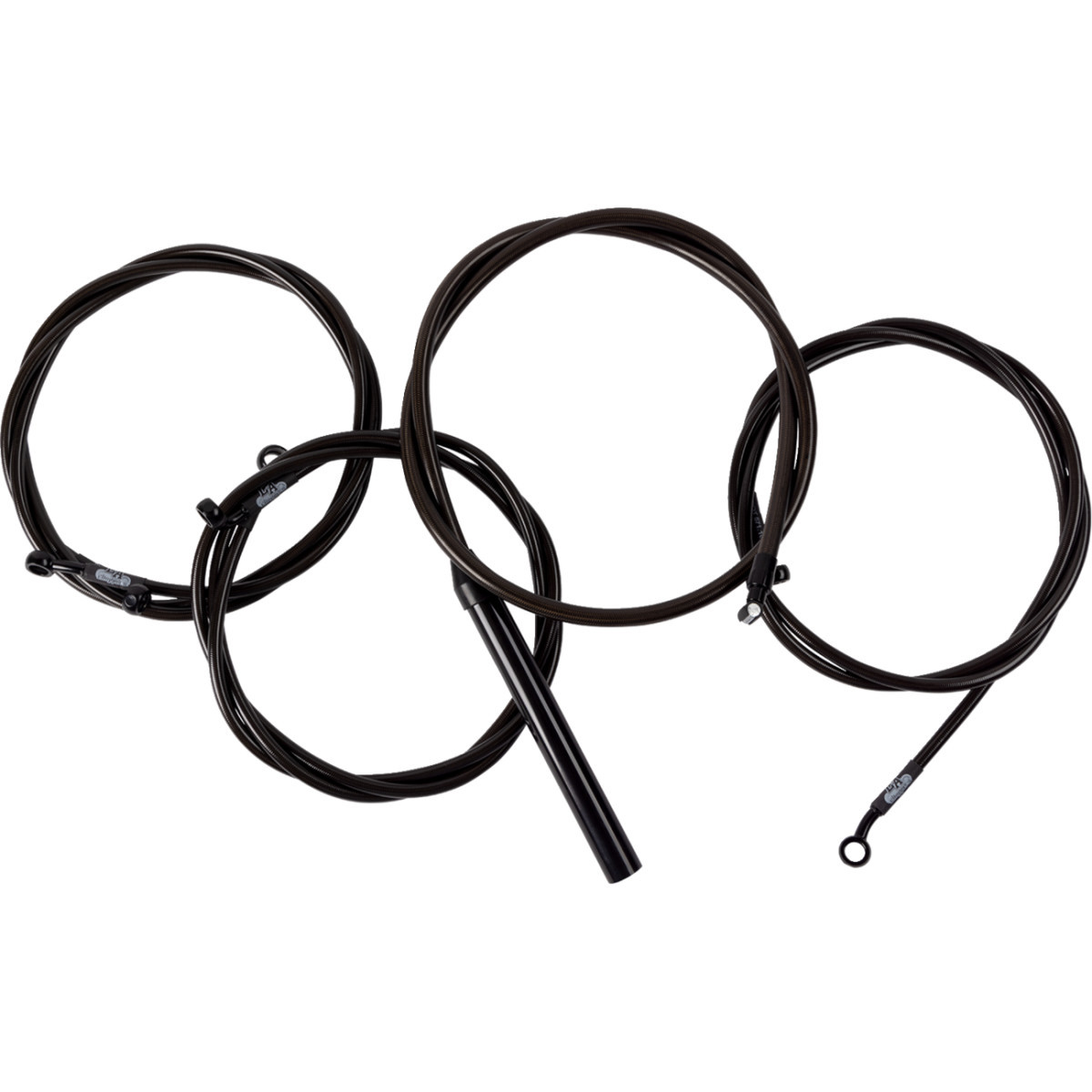 LA Choppers #LA-8059KT2-13M - Complete Midnight Braided Cable Kit - 12"-14" Handlebars - '23-'25 Touring