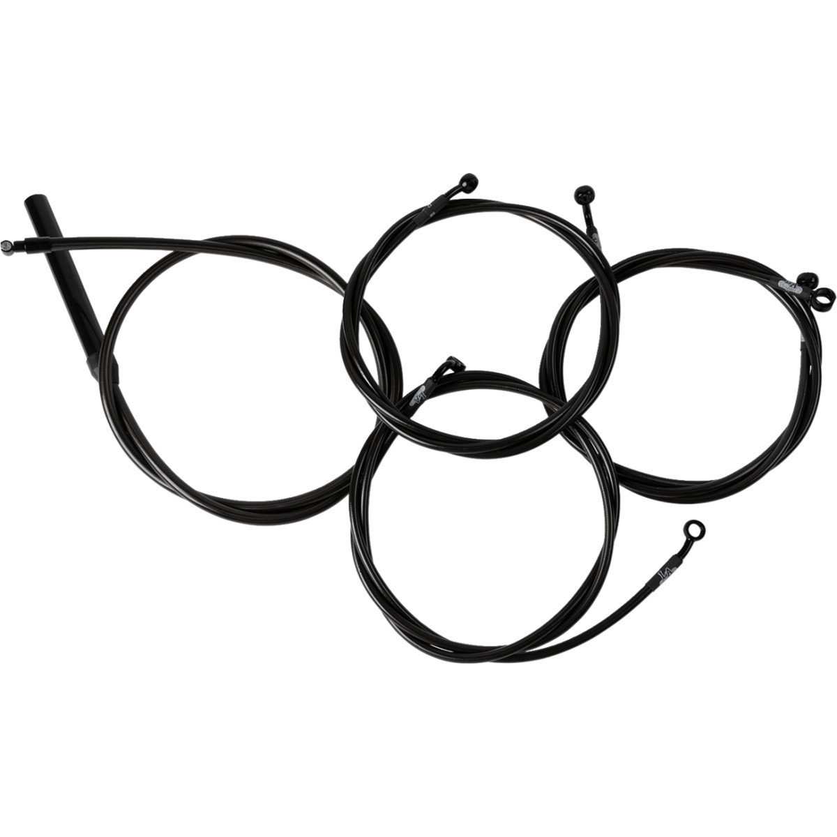 LA Choppers #LA-8059KT2-19M - Complete Midnight Braided Cable Kit - 18"-20" Handlebars - '23-'25 Touring