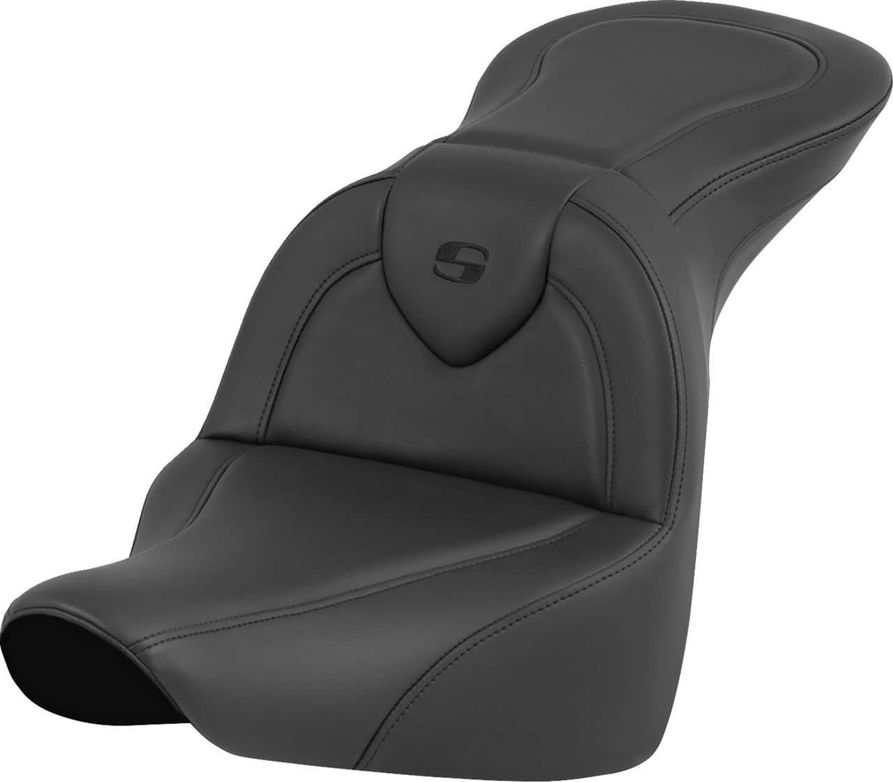 Saddlemen RoadSofa Seat - Black - without Driver Backrest - FLFB/FXBR '18-'24