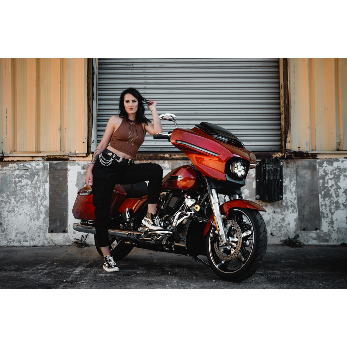 Custom Dynamics #SD2-23BAT-W - LED Headlight - Shark Demon® - FLHX/FLHL