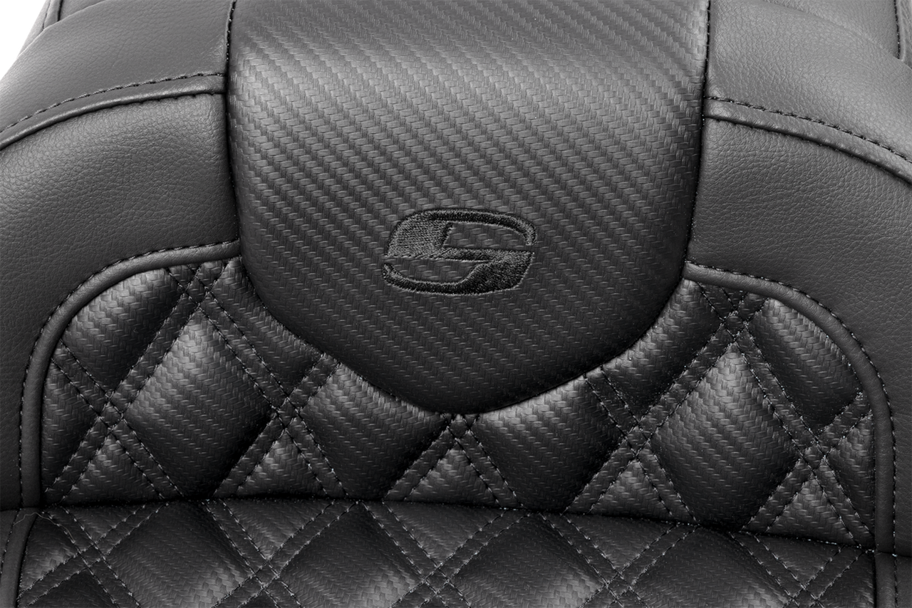 Saddlemen RoadSofa Seat - without Backrest - Carbon Fiber - Lattice Stitch - FLTR/FLHX '23-'24