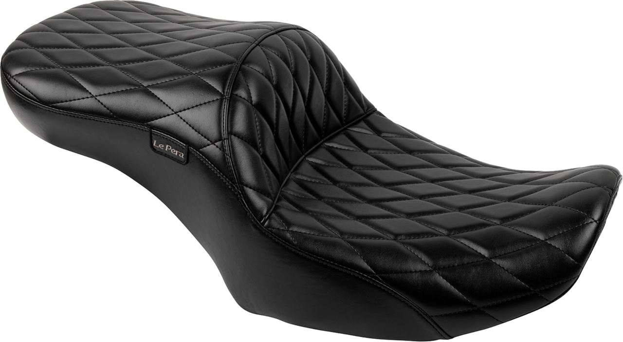 Le Pera #LV-957DM - Maverick Seat - without Backrest - Diamond Stitch - Black - FLH/FLT '23-'24