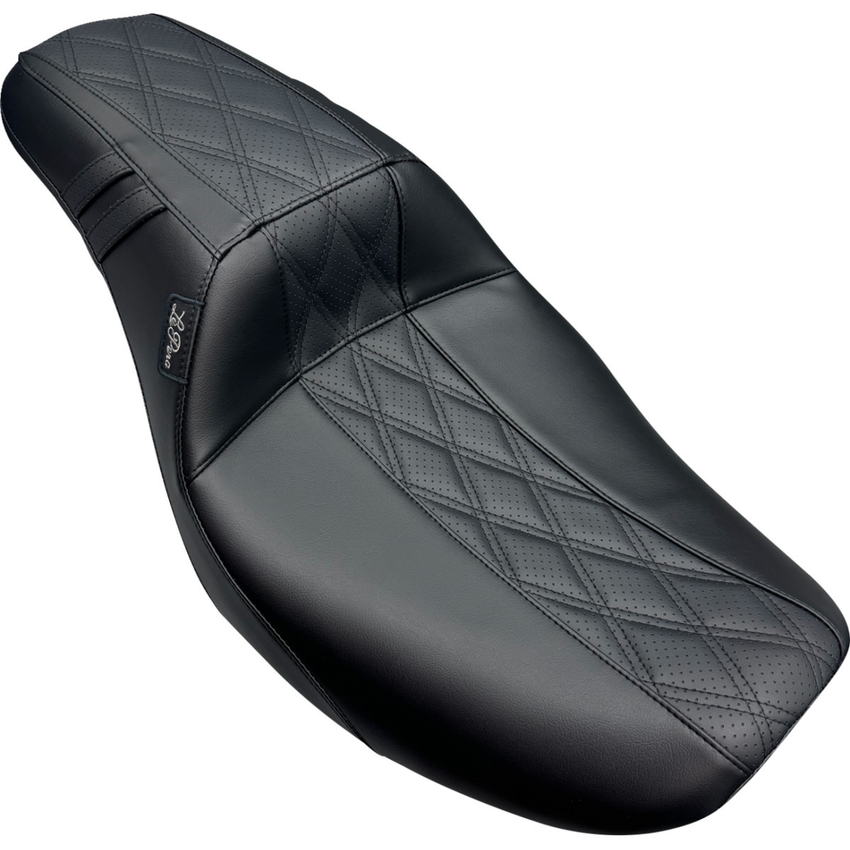 LE Pera #LV-987DLGT2 - Outcast Daddy Long Legs Seat - w/o Backrest - GT2 Inlay - FLH/FLT '23-'25