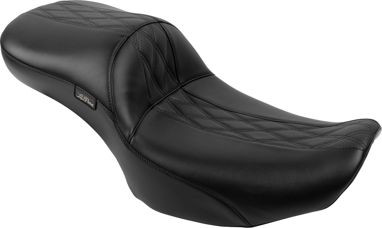 Le Pera #LV-957DLHR2 - Maverick Daddy Long Legs Seat - Without Backrest - Diamond Stitch - HR2 Inlay - FLH/FLT '23-'24