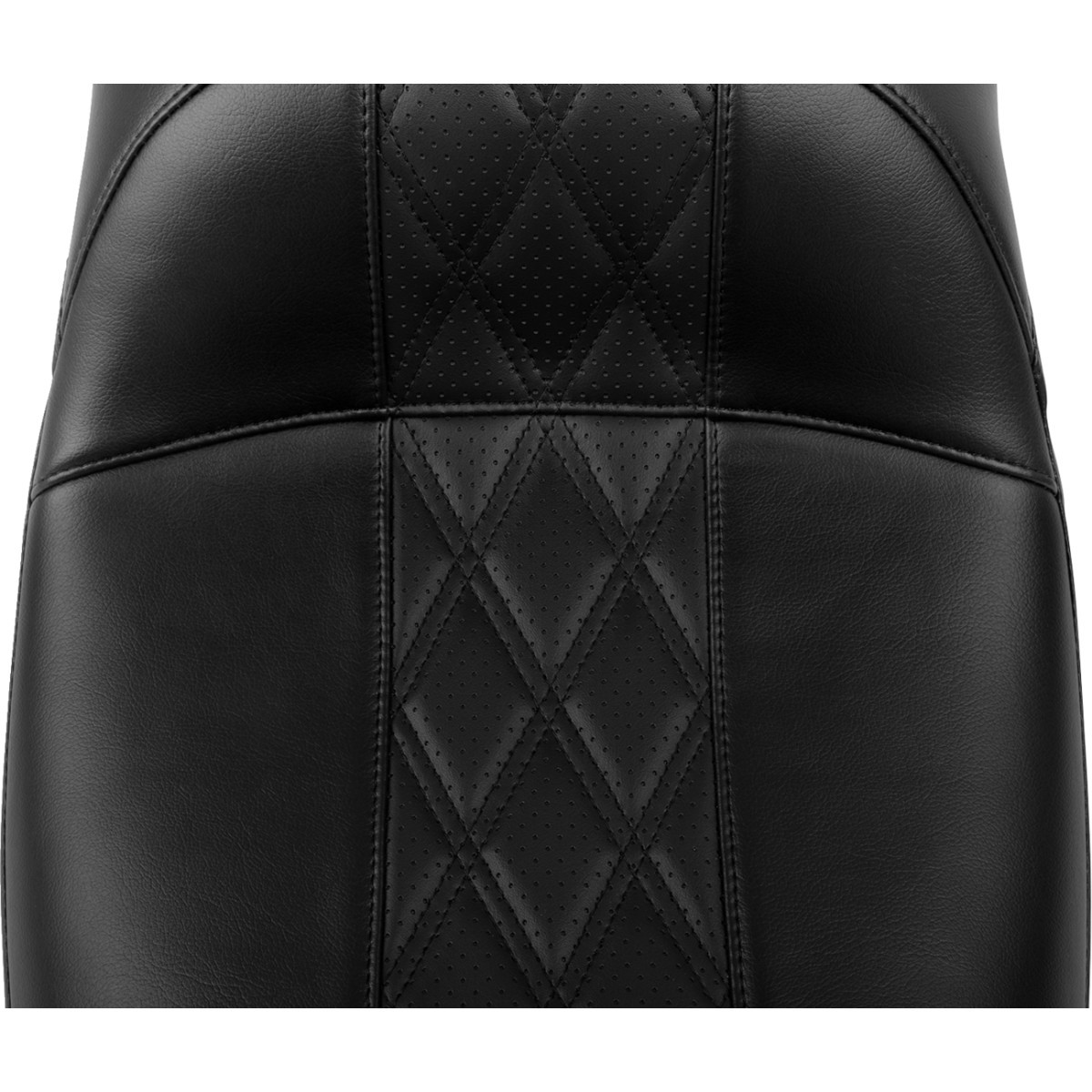 LE Pera #LV-957DLHR2 - Maverick Daddy Long Legs Seat - Without Backrest - Diamond Stitch - HR2 Inlay - FLH/FLT '23-'25