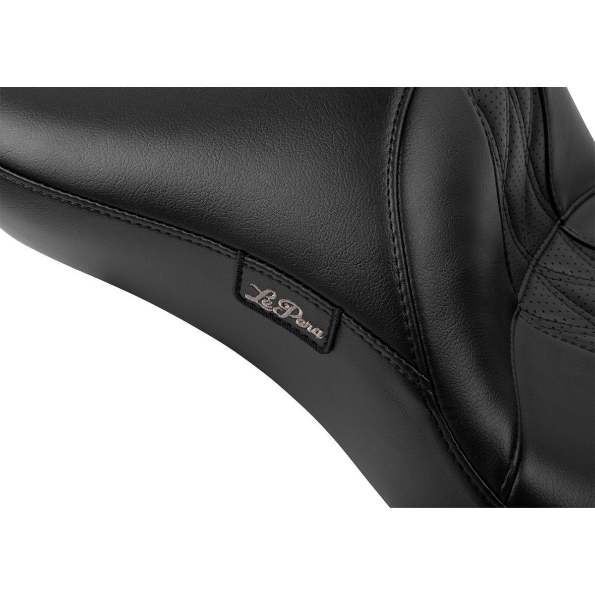 LE Pera #LV-957DLHR2 - Maverick Daddy Long Legs Seat - Without Backrest - Diamond Stitch - HR2 Inlay - FLH/FLT '23-'25
