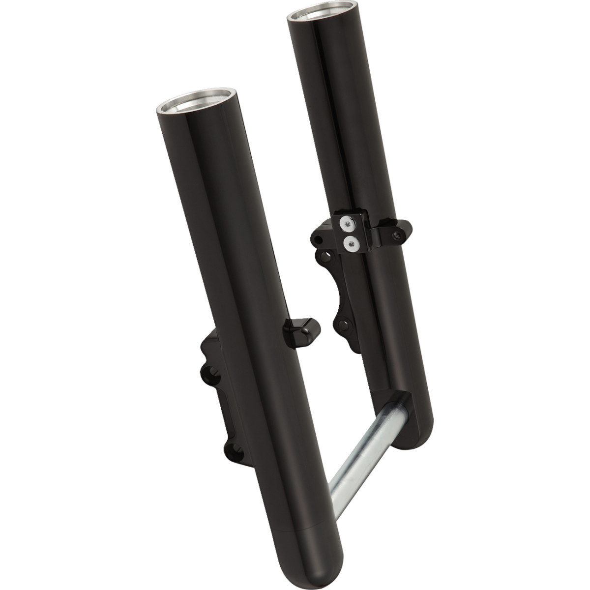 Arlen Ness #40-528 - Fork Legs - Black Anodized - Smooth - Dual Disc
