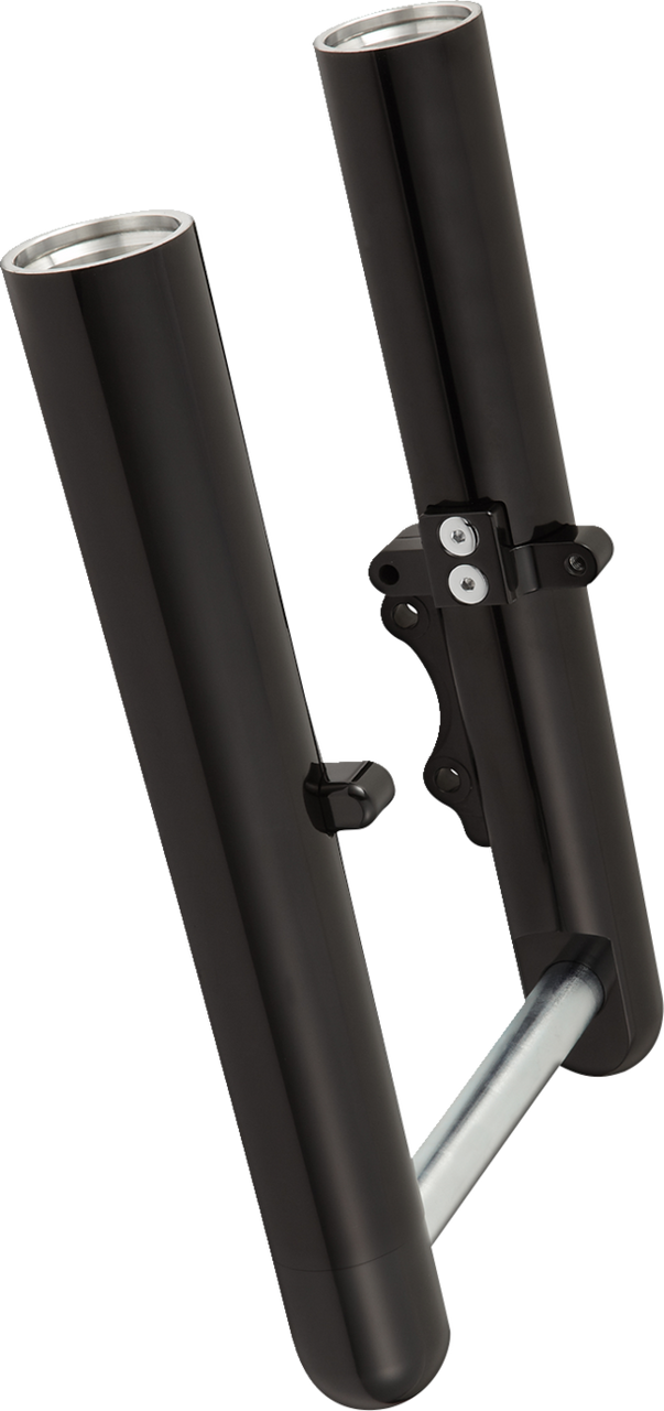 Arlen Ness #40-532 Fork Legs - Black - Smooth - Single Disc