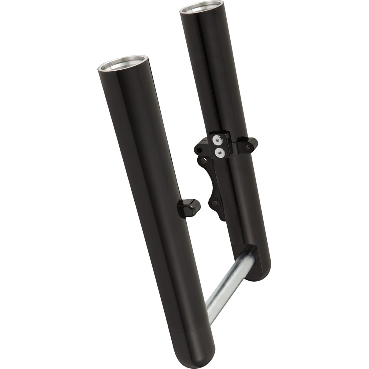 Arlen Ness #40-532 - Fork Legs - Black Anodized - Smooth - Single Disc