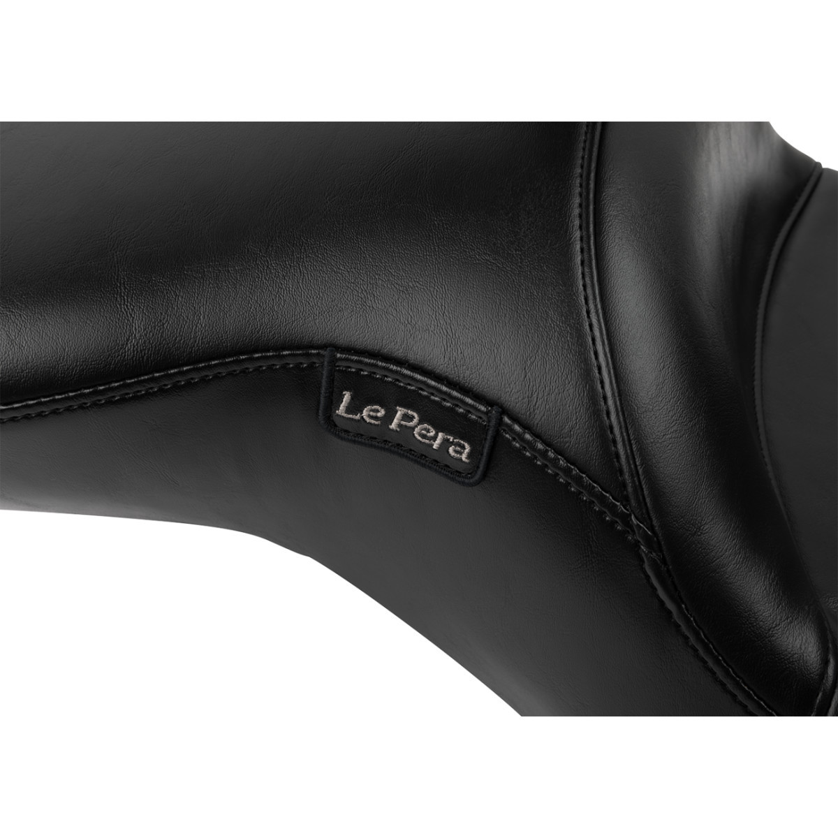 LE Pera #LV-957BRS - Maverick Seat - with Backrest - Smooth - Black - FLH/FLT '23-'25
