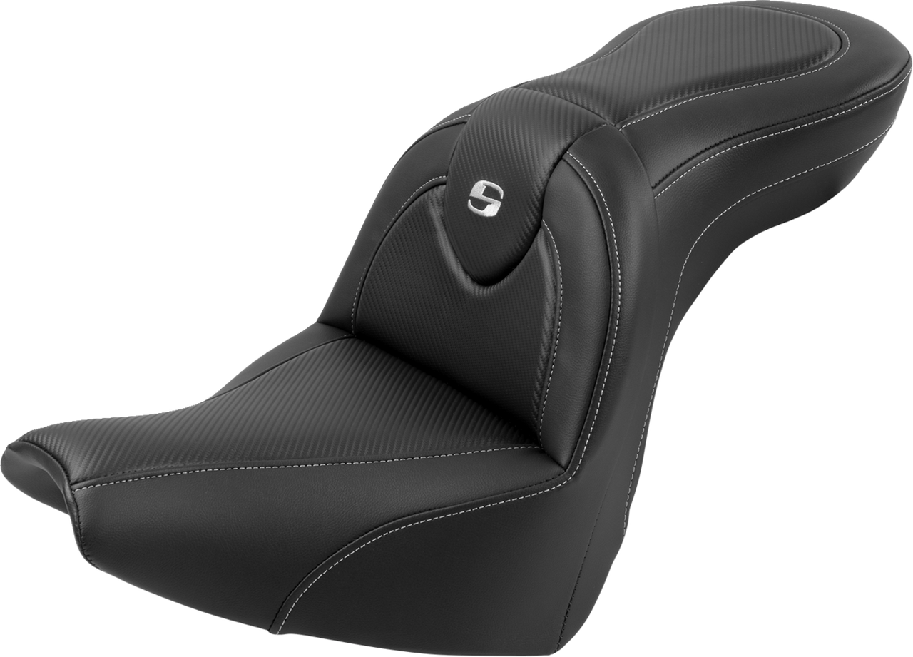 Saddlemen Roadsofa Seat - with Backrest - Carbon Fiber - FXBR/S '18-'20