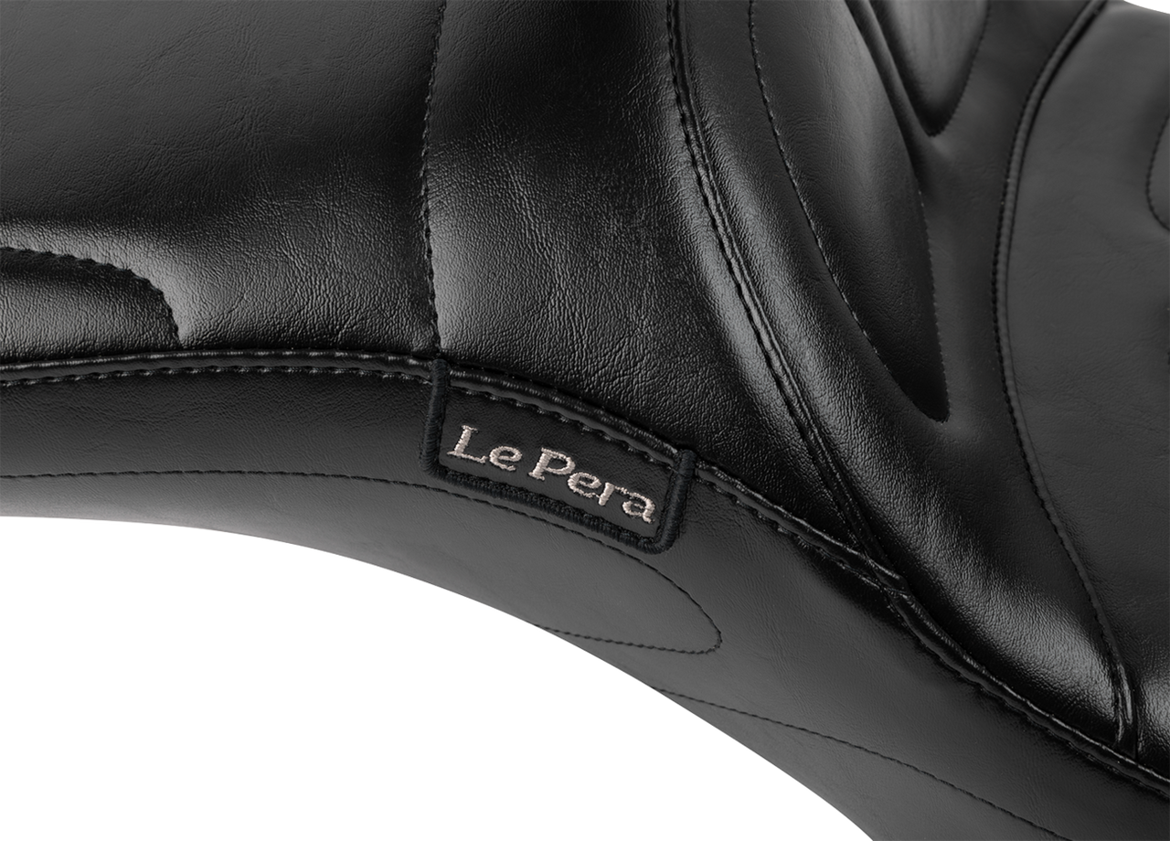 Le Pera #LV-957DLBR - Maverick Daddy Long Legs Seat - With Backrest - Black - FLH/FLT '23-'24