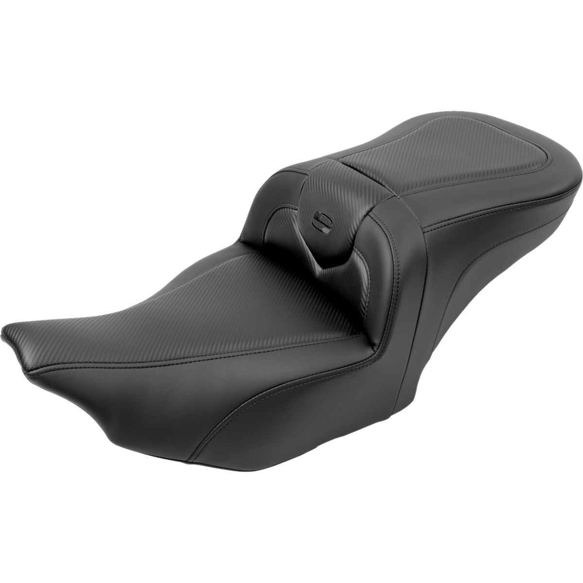 Saddlemen #823-07-185B0 - RoadSofa™ Seat - Carbon Fiber - with Backrest - FLTR/FLHX '23-'24
