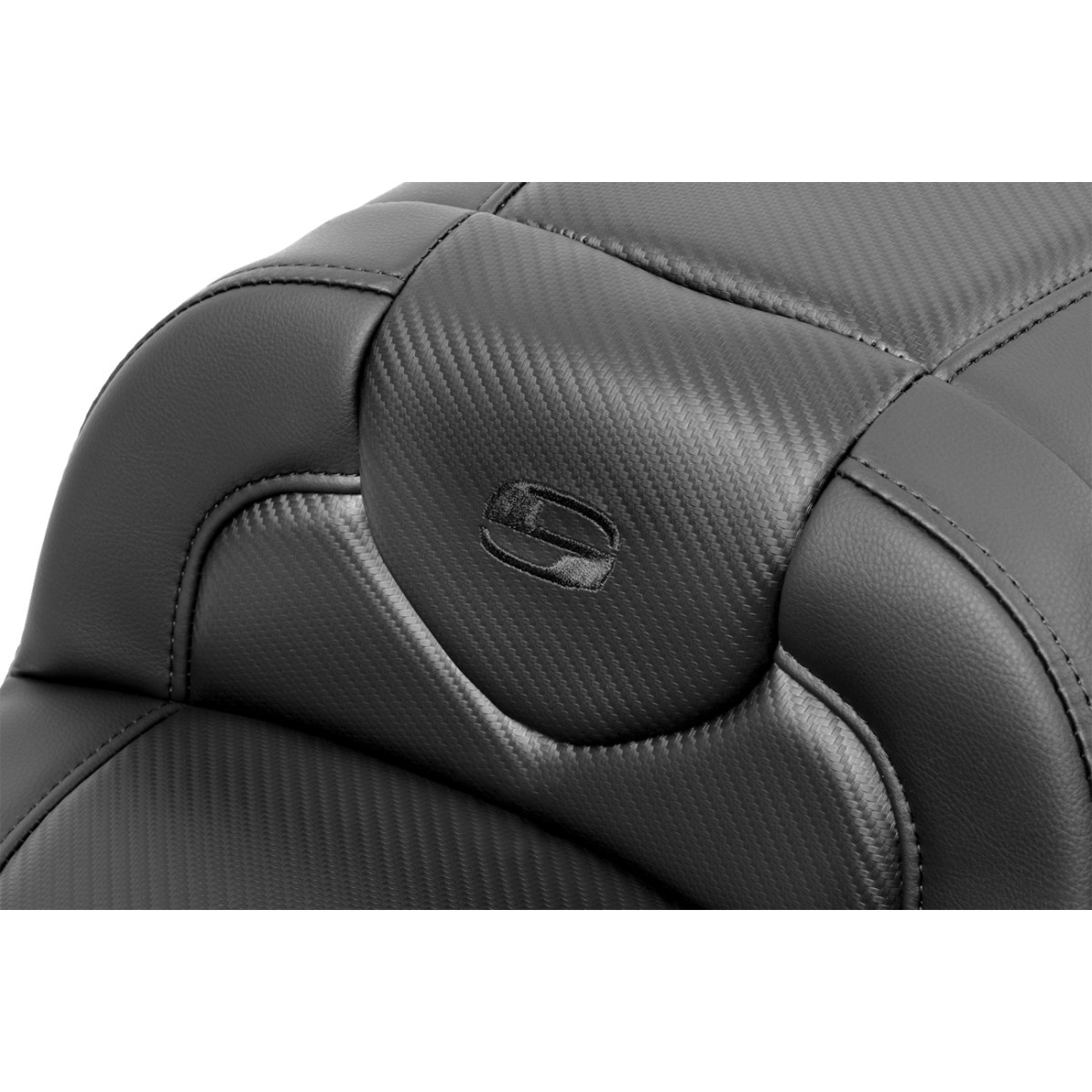 Saddlemen #823-07-186B0 - Roadsofa™ Extended Reach Seat - with Backrest - Carbon Fiber - FLTR/FLHX '23-'24