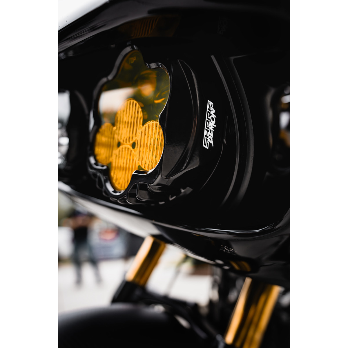 Custom Dynamics #SD2-RG-YW - Headlight/Fog Light - Shark Demon® - Road Glide