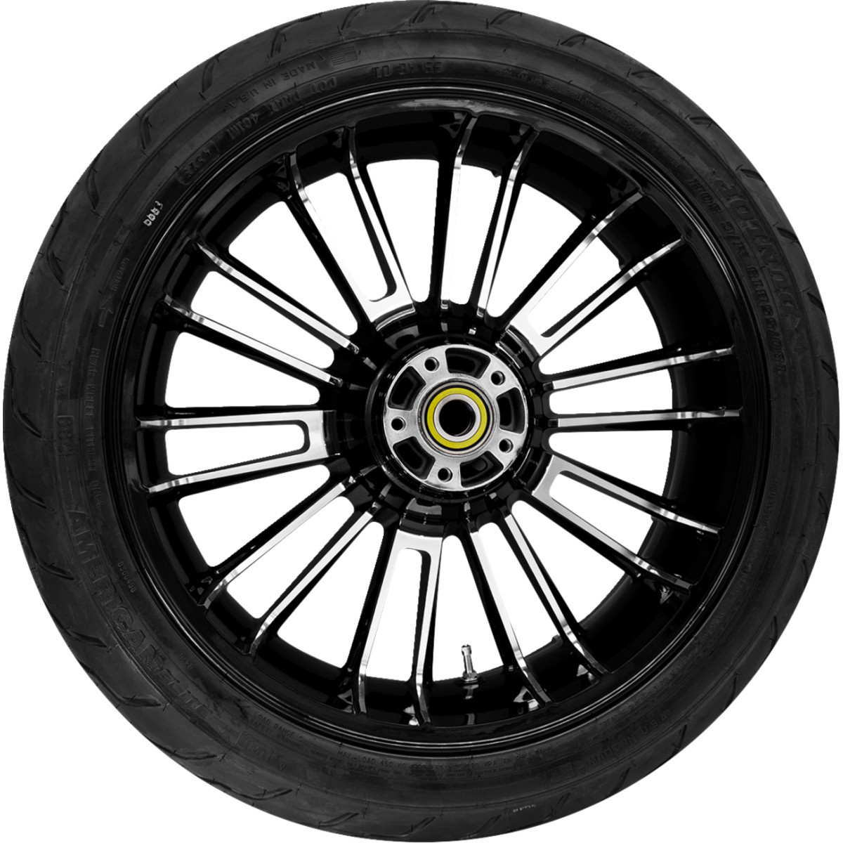 Coastal Moto #PKG-ATL185BC-ABST - Atlantic Rear Wheel - Black Cut (18") | Dunlop Tire (180/55B18)