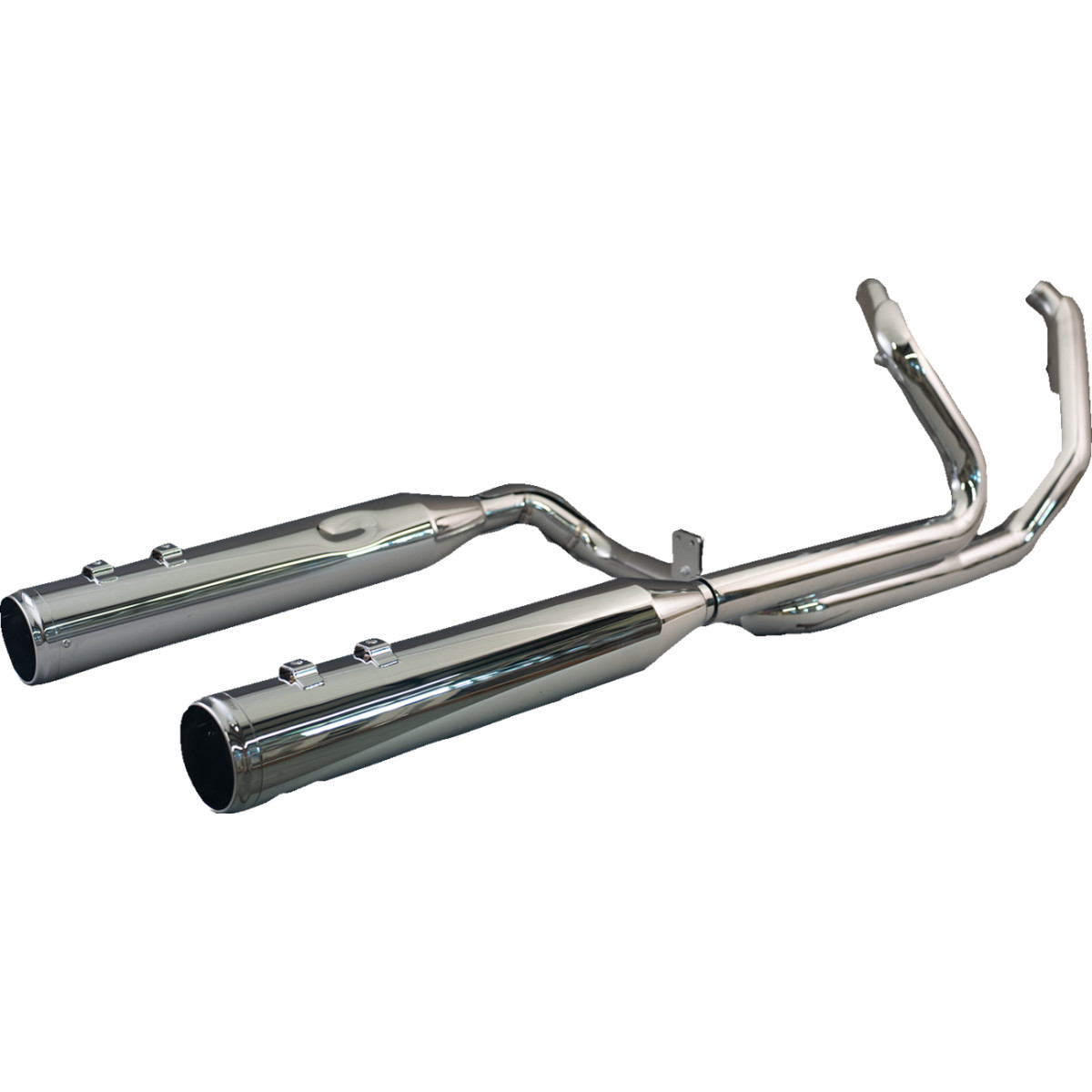 Khrome Werks #200120 - 2-into-2 Dominator Exhaust System with 4-1/2" Mufflers - Chrome with Race Tip - M8
