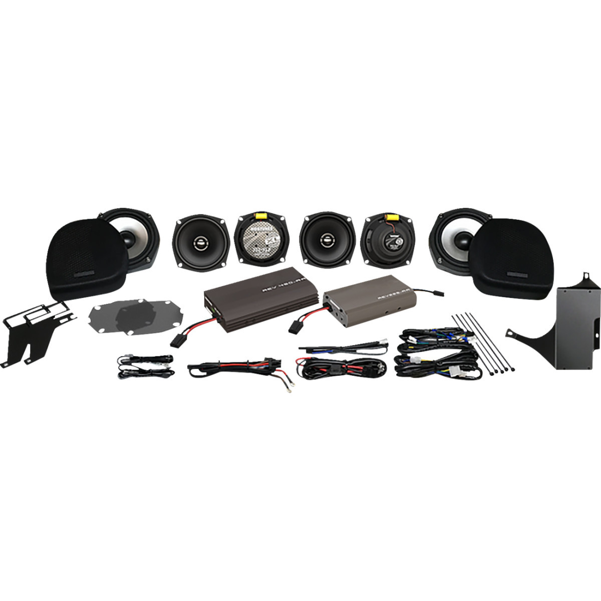 Hogtunes #G2 ULTRA 6 PACK-XL - 425 W Dual Amp/ 6 XL Speaker Kit - Harley Davidson