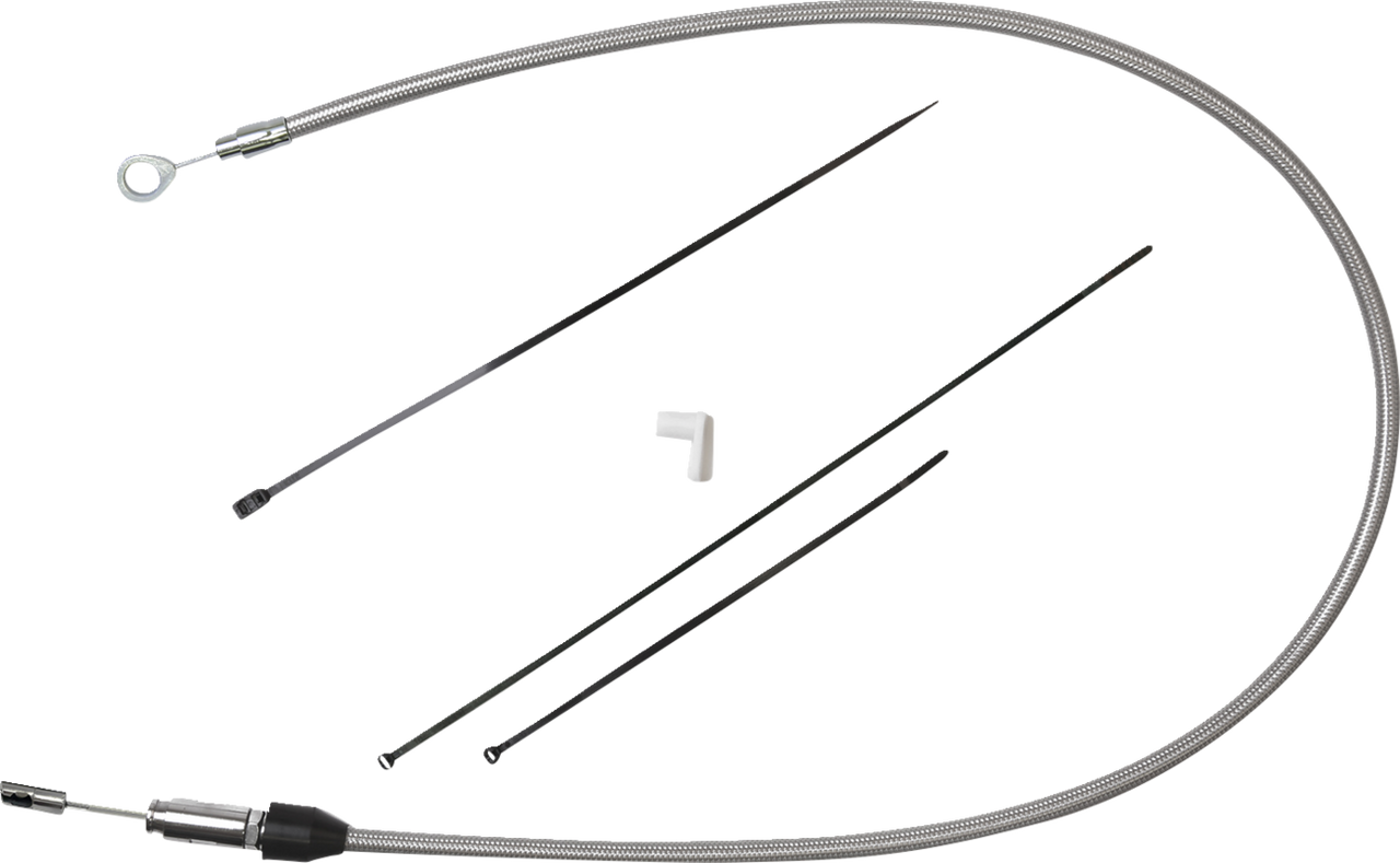Drag Specialties Quick Connect Clutch Cable - Upper - 35" - Stainless Steel