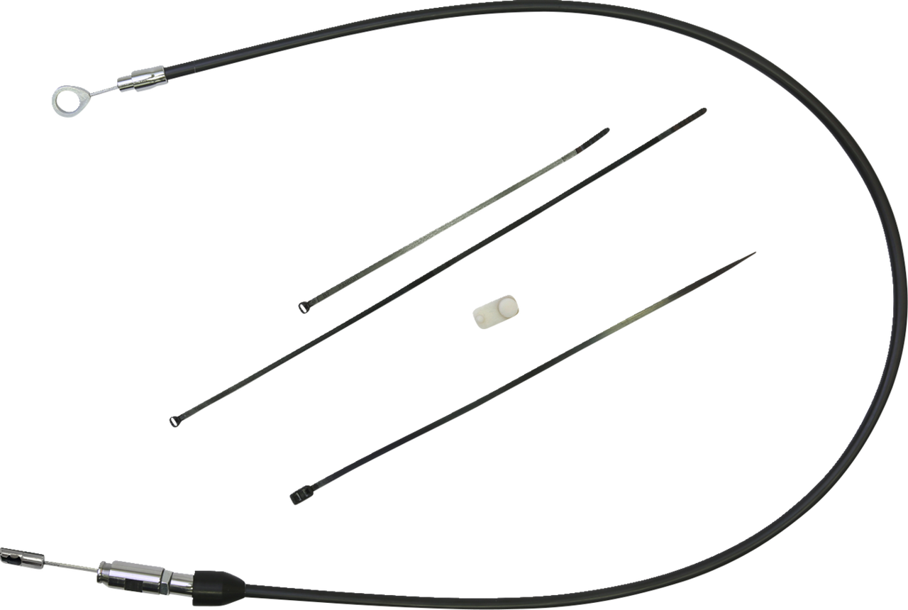 Drag Specialties Quick Connect Clutch Cable - Upper - 32" - Black/Chrome