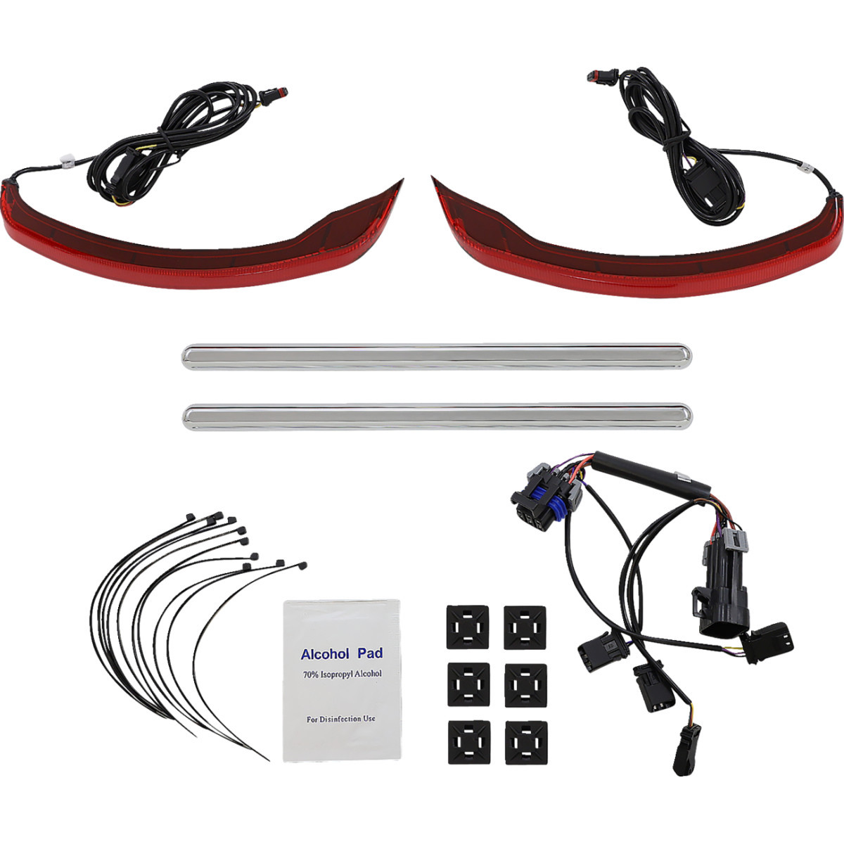 Custom Dynamics #CD-IND-SPR-V2-R - Saddlebag Lights - Low Profile - Red Lens - Indian