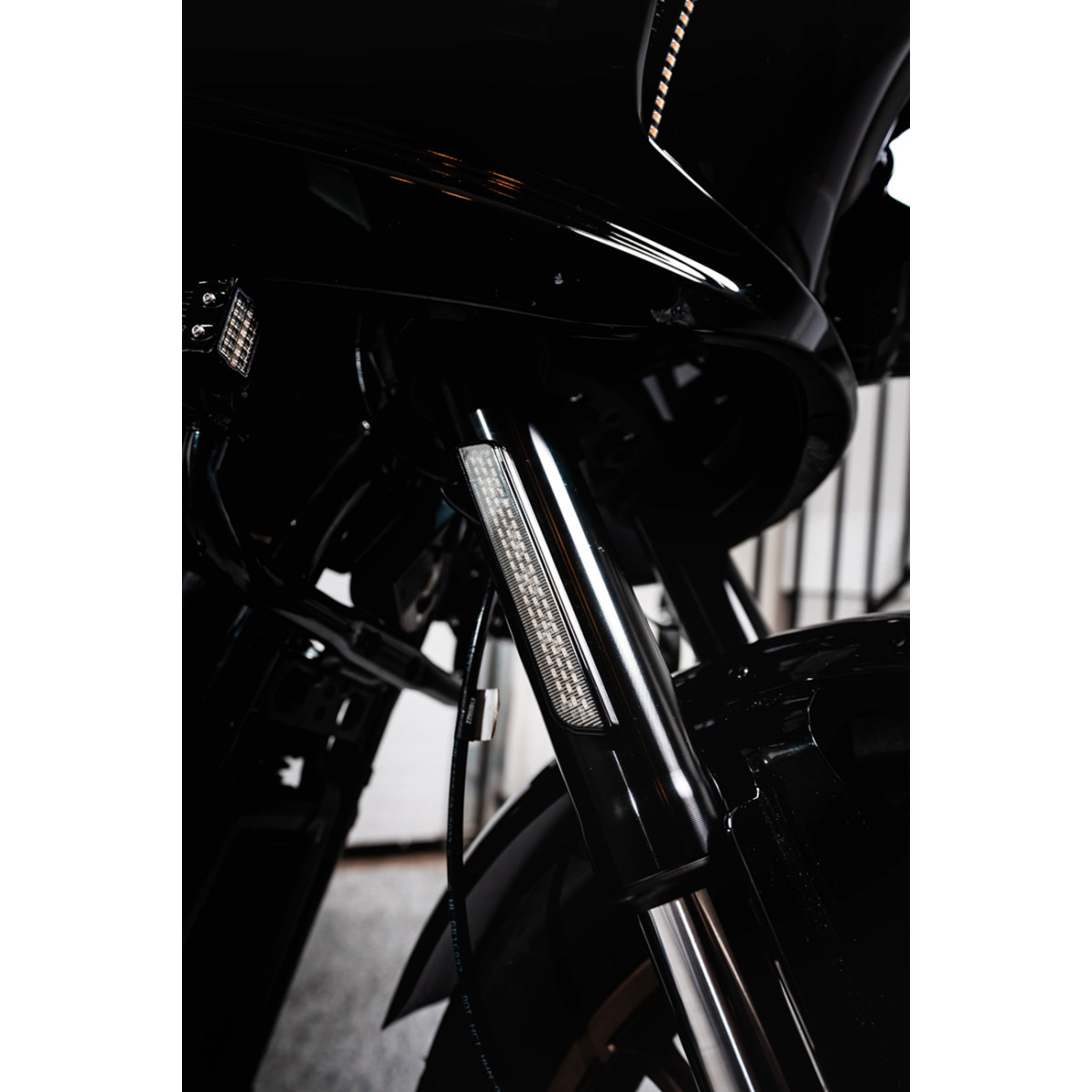 Custom Dynamics #CD-FORK-LRST-SB - LED Fork Reflector - Smoke Lens