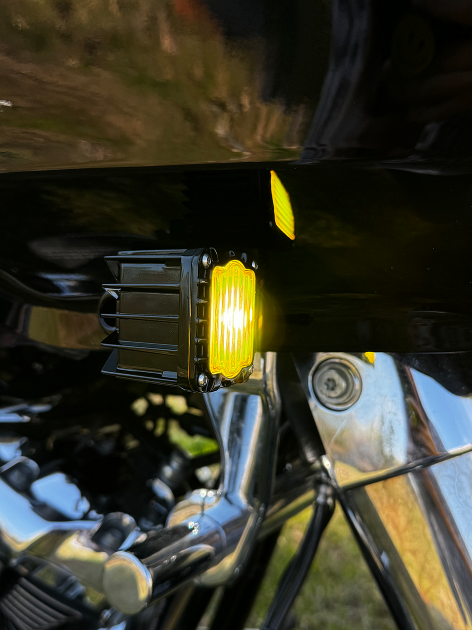 Custom Dynamics #SD-RG-FT-YB - LED Turn Signals - Black -Yellow Lens - Road Glide