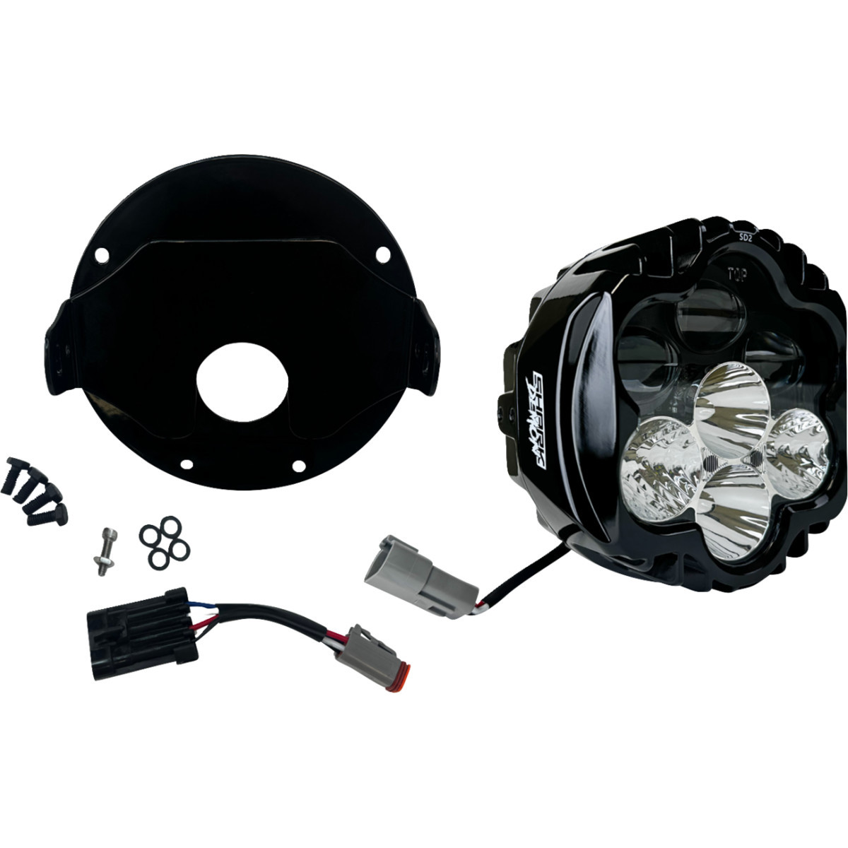 Custom Dynamics #SD2-LRST-W - Shark Demon® 2 Headlight - Low Rider ST