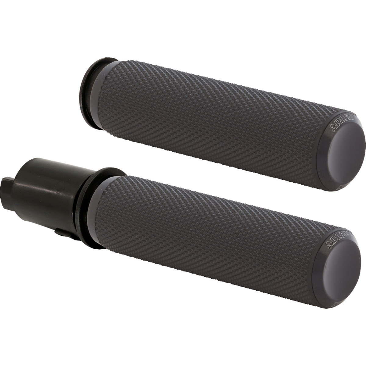 Arlen Ness #500-050 - Knurled Grips - TBW - Black