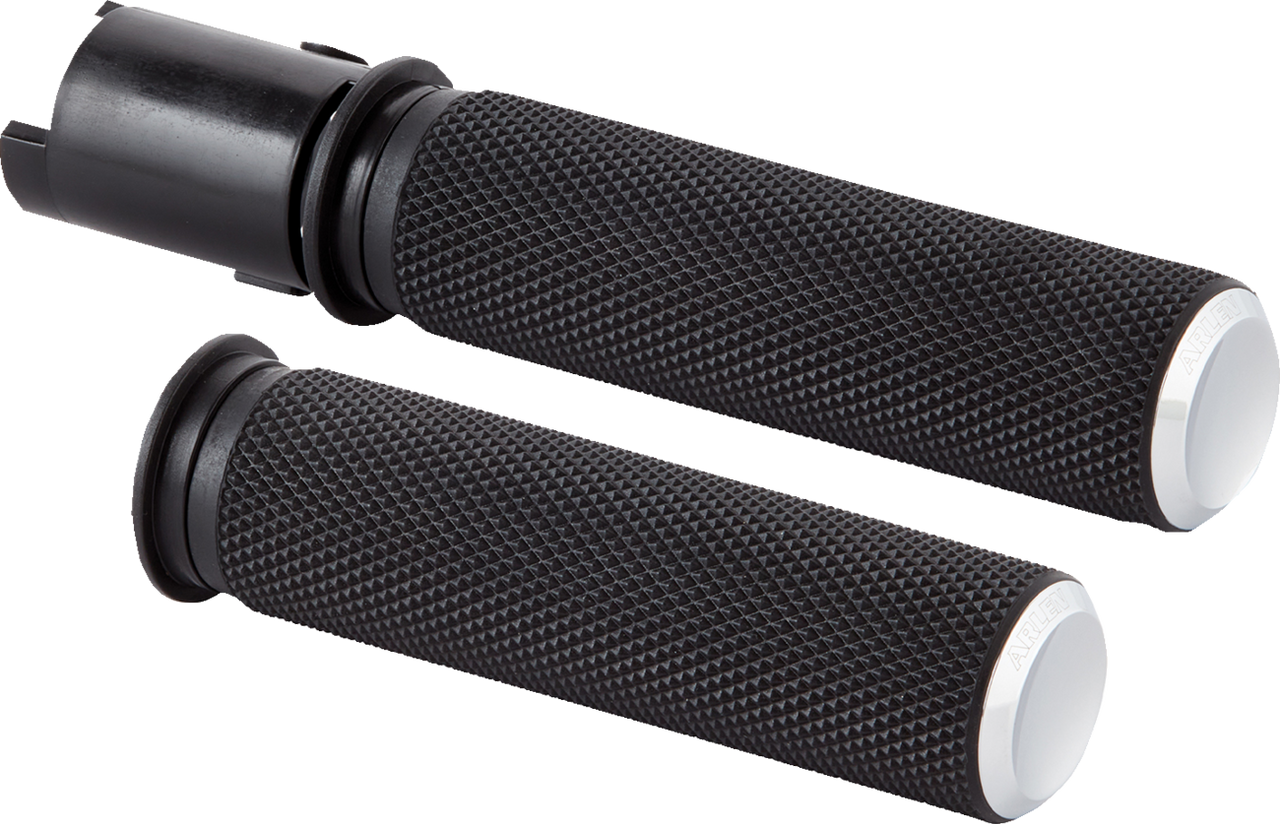 Arlen Ness #500-051 Knurled Grip - TBW - Chrome