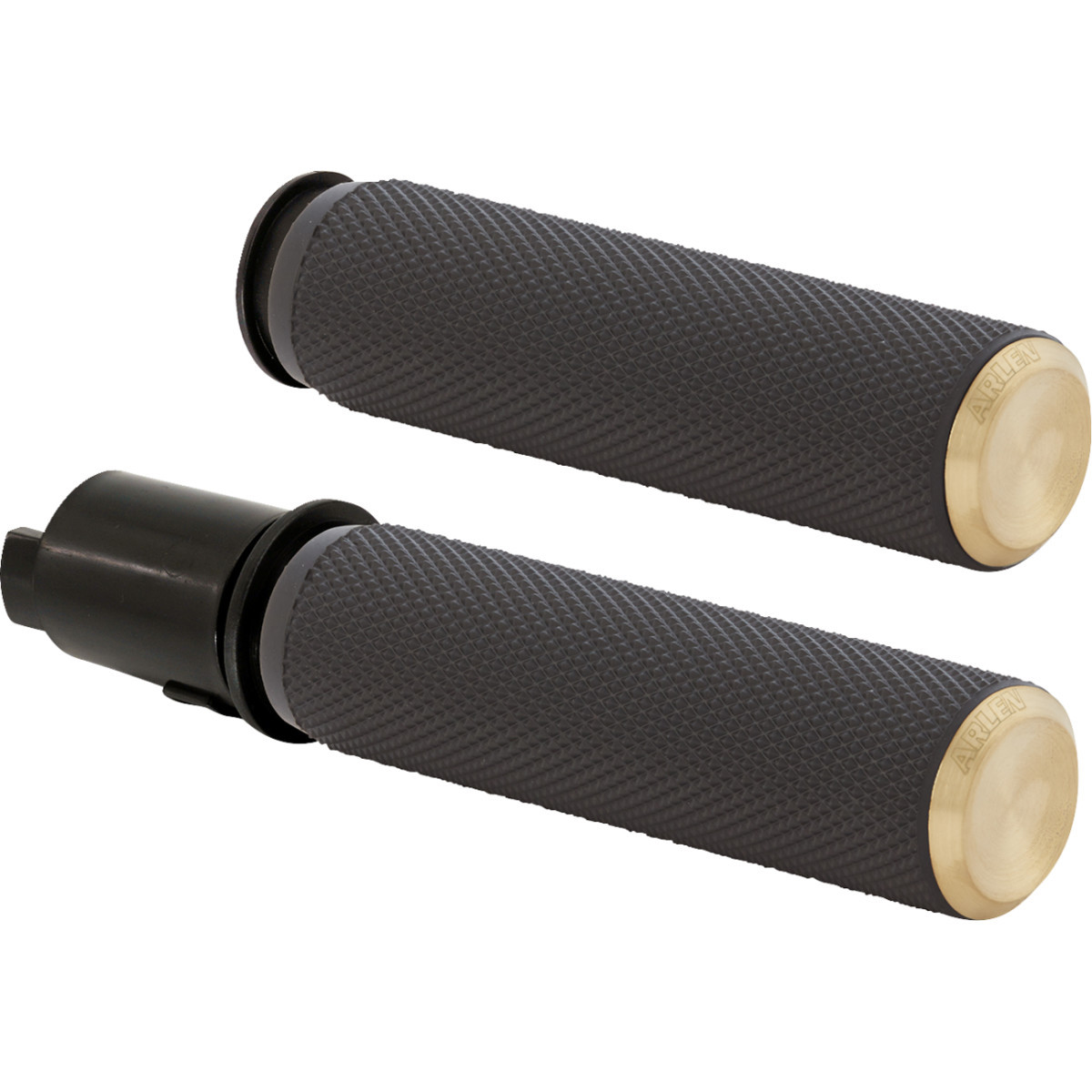 Arlen Ness #500-052 - Knurled Grips - TBW - Brass