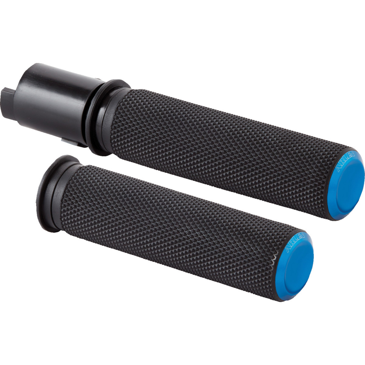 Arlen Ness #500-053 - Knurled Grips - TBW - Blue