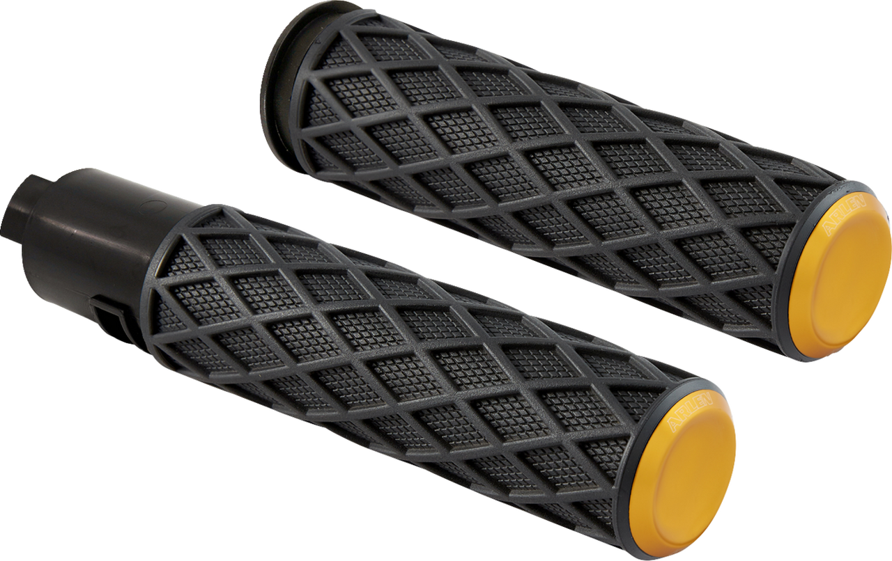 Arlen Ness #500-060 Diamond Grips - TBW - Gold