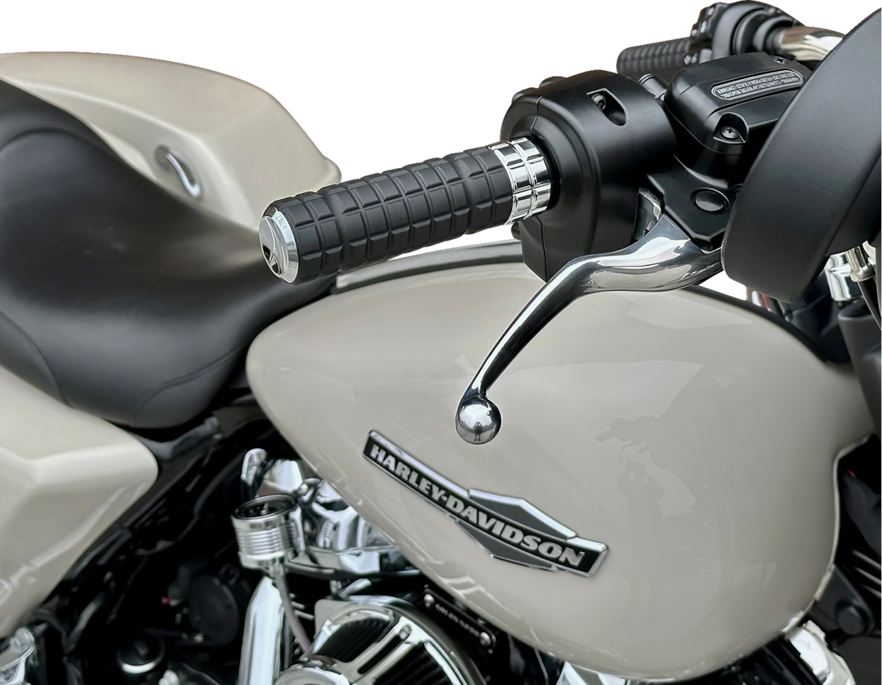 Arlen Ness #500-063 SpeedLiner Grips - TBW - Chrome