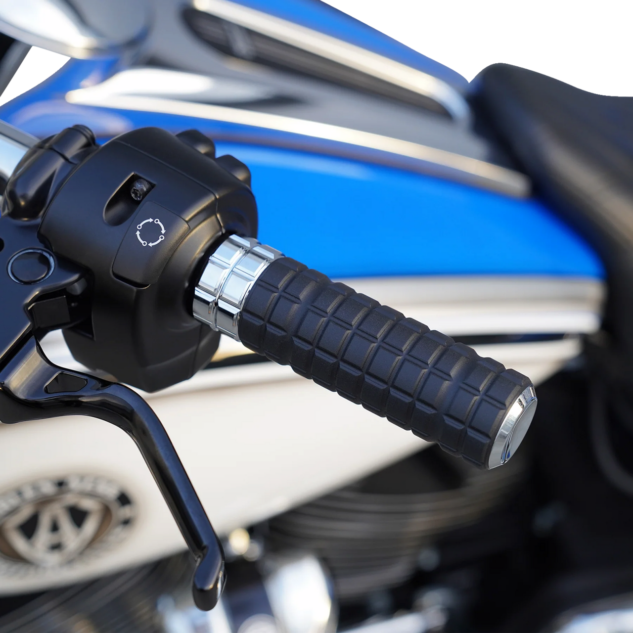 Arlen Ness #500-063 SpeedLiner Grips - TBW - Chrome