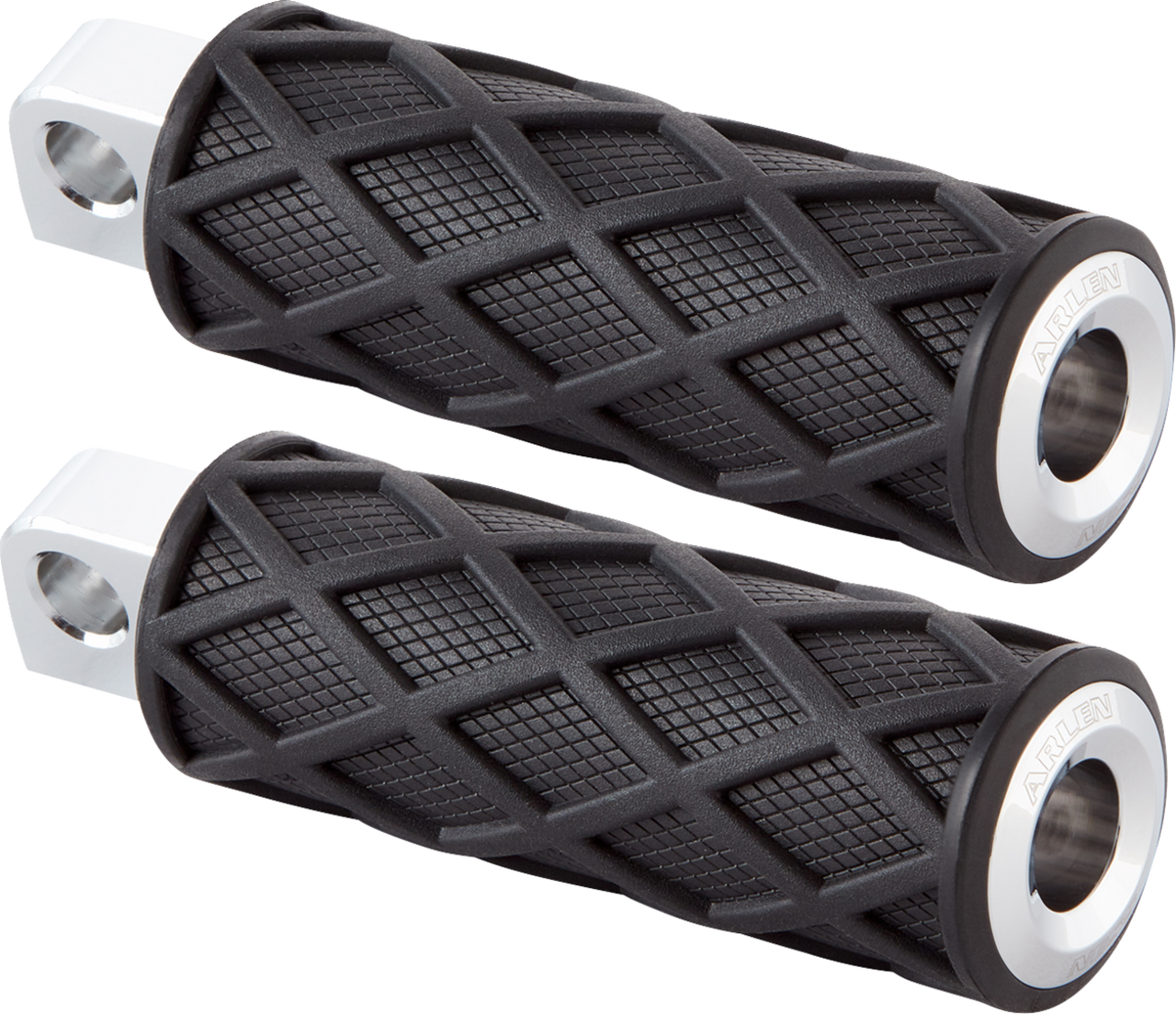 Arlen Ness #400-048 Diamond Footpegs - Male Mount - Chrome