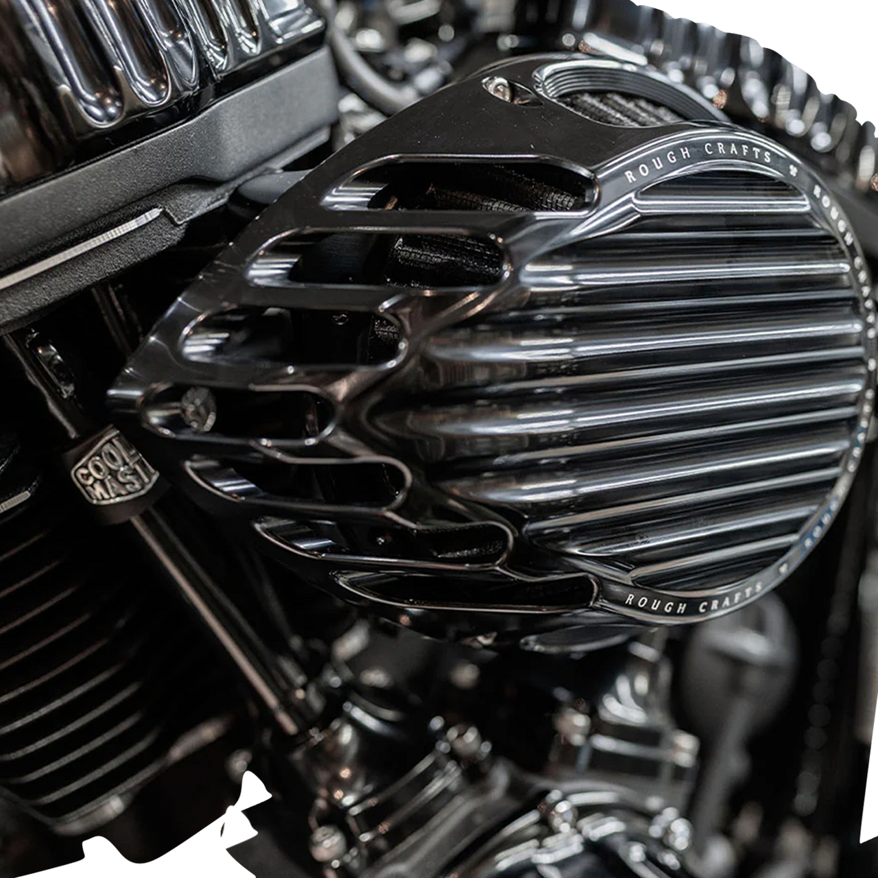 Arlen Ness #RC-600-021 Rough Craft Air Cleaner Kit - Black