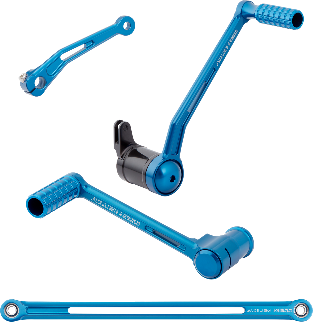 Arlen Ness #420-134 SpeedLiner Foot Control Kit - Solo - Blue