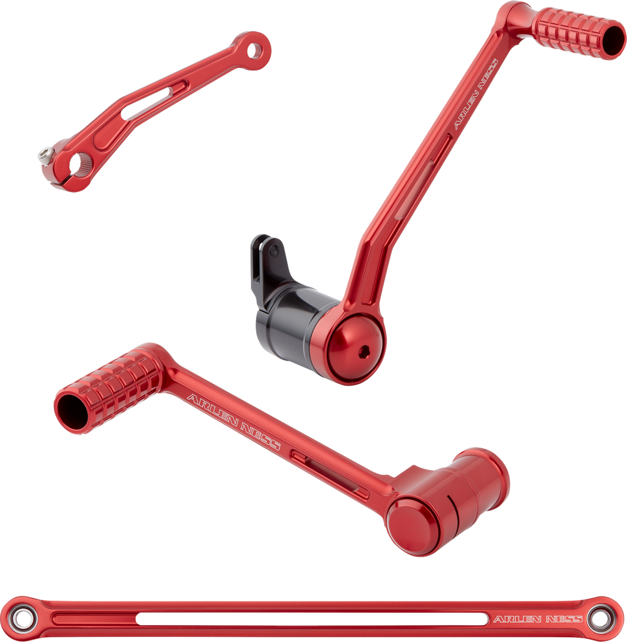 Arlen Ness #420-135 SpeedLiner Foot Control Kit - Solo - Red