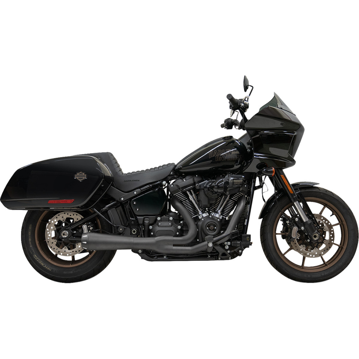 Bassani Xhaust #1S81RBE - 2-into-1 Road Rage III Exhaust System - 49-State - Black