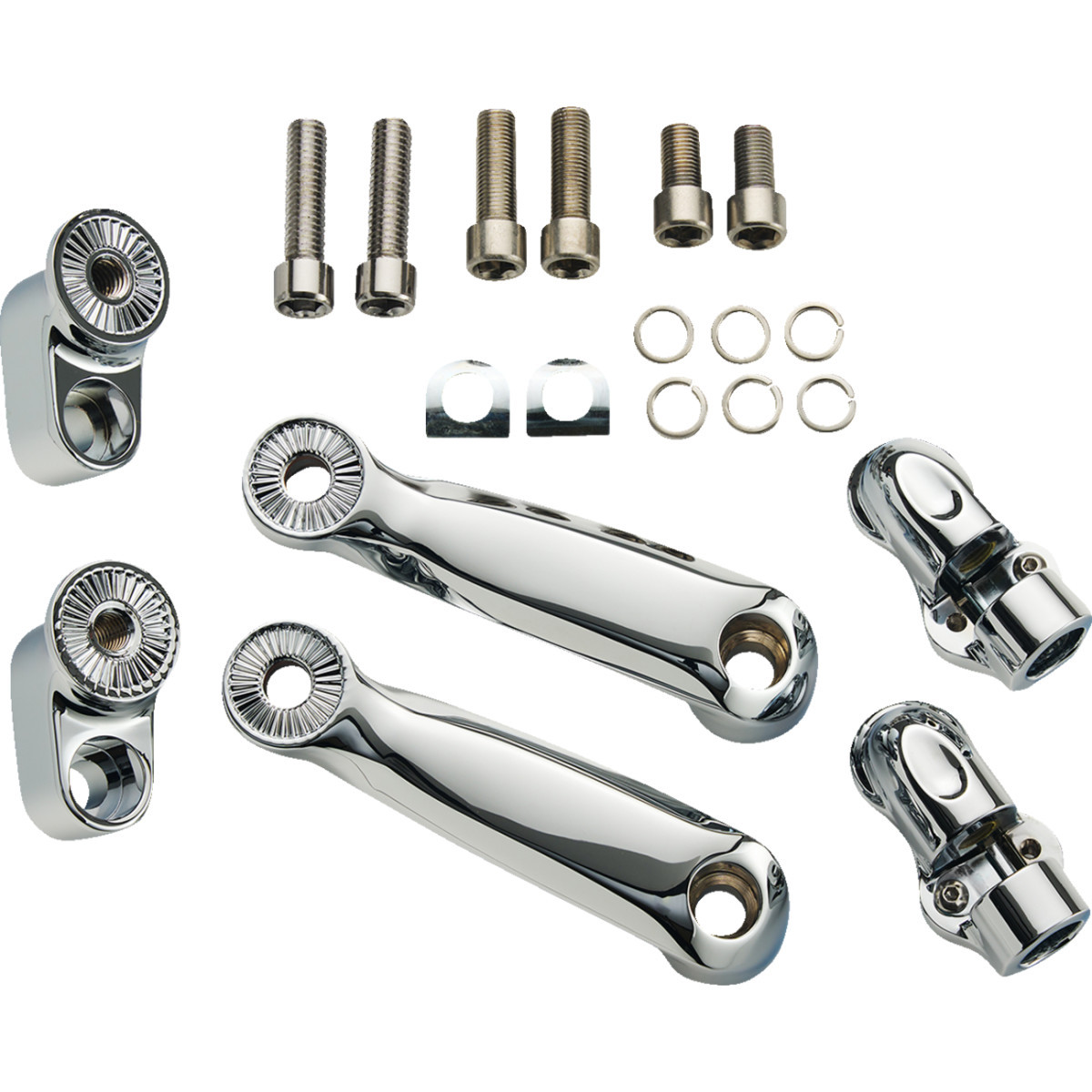 Ciro #6R200 - Adjustable RydeCulture™ Charles Chapa Peg Mounts - Passenger - Chrome - Indian