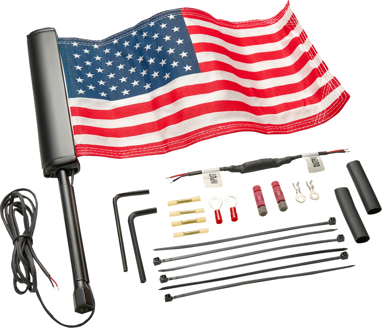 Ciro #70610 - LED Lighted Flagpole - U.S. Flag - Black