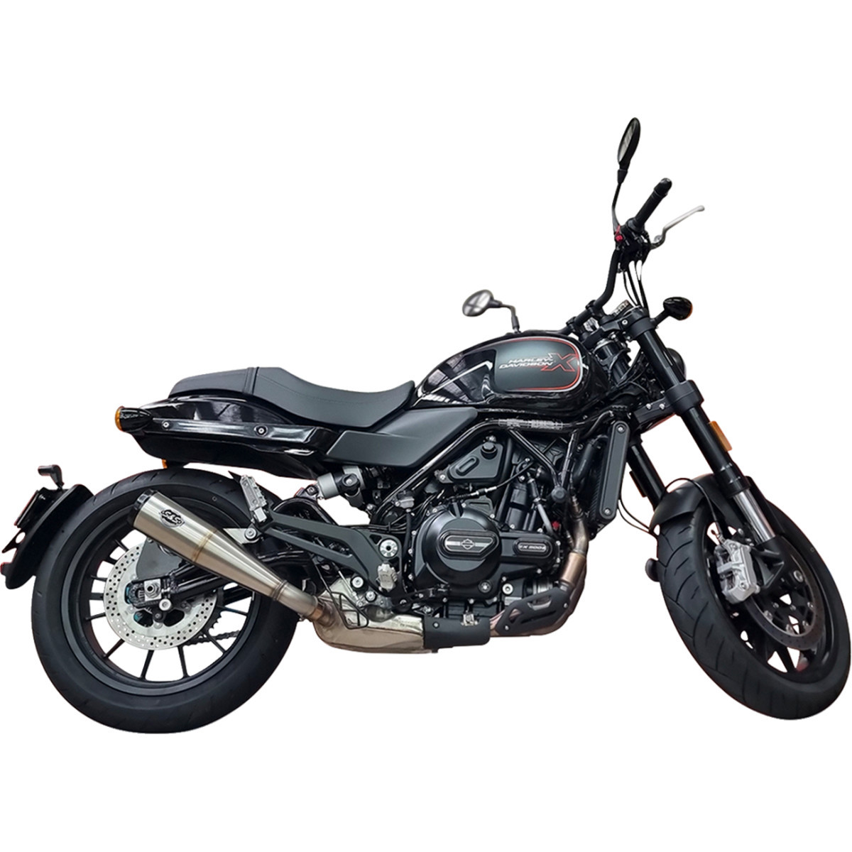 S&S Cycle #550-1114 - Grand National Slip-On Muffler - Brushed Stainless Steel - X™500